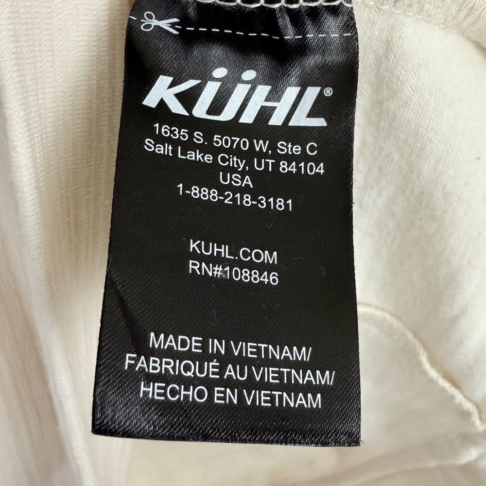KUHL Cream ACCEL 1/2 ZIP Pullover Performance Fleece Baselayer Sweatshirt XS - Picture 6 of 8